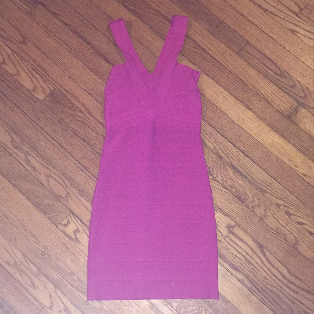 Hot Pink Body Con BeBe dress